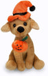 Plushland Halloween Pawpals 8 inches Puppy Dog Plush Stuffed Toy Comes with Hat and Halloween Jack O Lantern - Pumpkin for Kids on This Holiday (L...