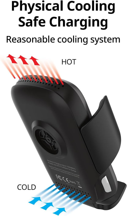 Wireless Car Charger with Phone Holder Mount Fast Charging 15W Auto Clamping for Phone Air Vent Accessories...
