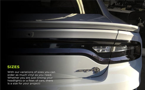 VViViD Dark Black Headlight Taillight Tint Air-Release Vinyl Wrap Film Roll (12" x 24" 2-Roll Pack)...