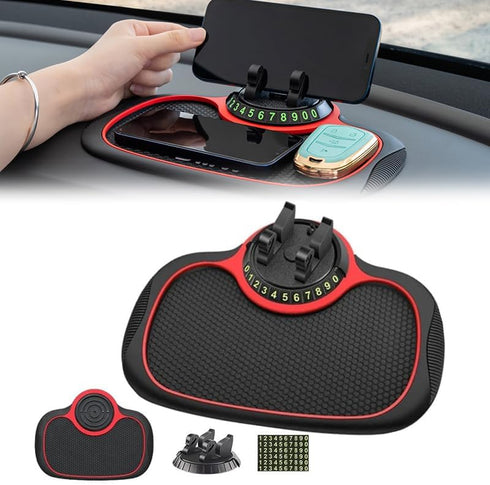 Multifunction Car Anti-Slip Mat Auto Phone Holder, Auto Non-slip Car Mats for Phone Holders, Car Dash Mat Anti Slip Rug Dashboard Cell Phone Holde...