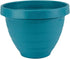The HC Companies 10 Inch Rings Planter with Self Watering Disk - Lightweight Indoor Outdoor Plastic Plant Pot for Herbs and Flowers, Blue...