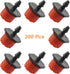 100PCS 1/4" Adjustable Irrigation Drippers Sprinklers for Micro Drip Irrigation System Anti-Clogging Emitter Dripper, Red...