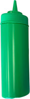 bark and lindy BPA Free Food Prep 12 oz Plastic Condiment Squeeze Bottle for Hot Sauces Condiments Dressings (green)...