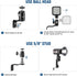 NEEWER 2 Pack E Type Wall Ceiling Mount, Ring Light Wall Mount Bracket with Detachable Ball Head, 5/8" Stud, 1/4" Screw for Flash Strobe Camera Mo...