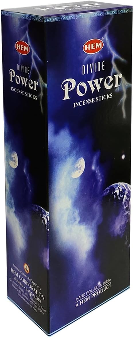 Hem Divine Power Incense Sticks (120 Sticks, 6 Boxes Inside) - 9 Inches Long, 20g Per Box Elevate Your Senses, Purify Your Space, and Awaken Your ...