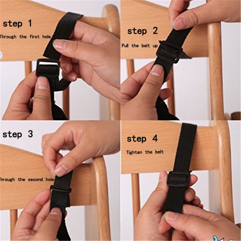 Universal Baby Safe Belt Holder - 5 Point Harness Replacement for Wooden High Chair...