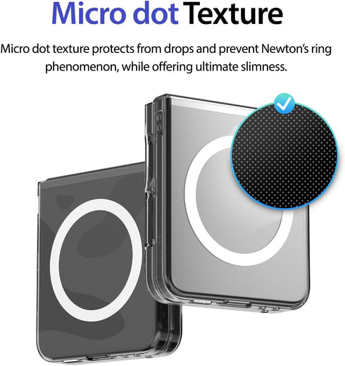 araree Nukin M Samsung Galaxy Z Flip 5 Case, Compatible with Magsafe Wireless Charger Transparent Slim Cover Scratchproof Hard PC Phone Case Desig...