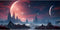AWERT 48x24 inches Cosmic Reptile Habitat Background Parallel Space Fish Tank Background Desert Terrarium Background Sky Planet Aquarium Backgroun...