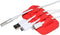 ENVISIONED Desktop Cable Organizer, Weighted, Eco-Friendly Silicone, No Bad Smell, Bundled with 4 Reusable Cable Ties (Red)...