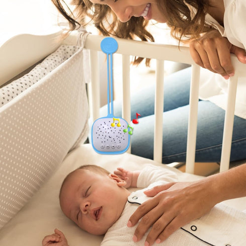 Portable Sound Machine Baby, White Noise Machine Baby Sleep Shusher with Projector Star Starry Light, Kids Travel Soother Toddler Aid Music for In...