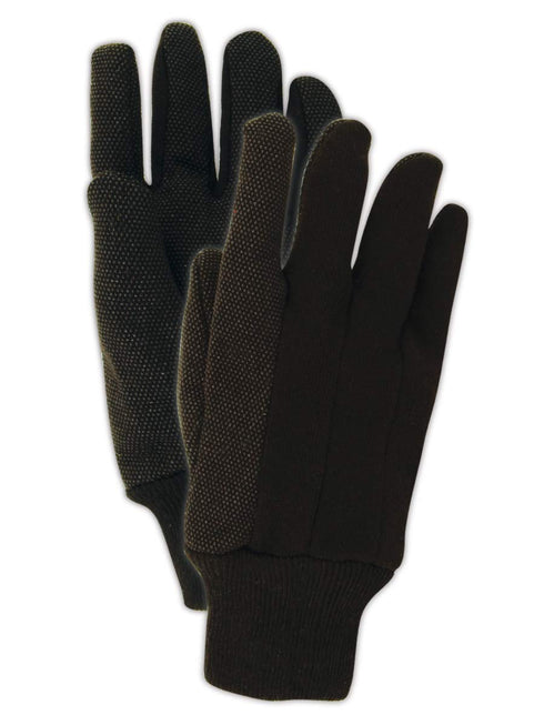 MAGID T92CP MultiMaster PVC Dotted Jersey Gloves, Brown, 12 Pack, Large...