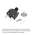 MECCANIXITY Circuit Overload Protector Kit 5A AC125/250V DC32V Push Button Thermal Circuit Breaker with Waterproof Caps 5 Set...