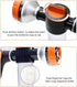 Garden Hose Nozzle with 8 Spray Patterns and 100cc Soap Dispenser Bottle - Ideal for Watering Plants, Car Wash, Pup Jet Dog Wash, Showering Pet, L...