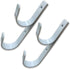 4 PCS Set Wide Pool Pole Hangers Heavy Duty White Aluminium Holder Hooks with Screws Perfect Hook Holders for Swimming Pool Telescopic Poles Skimm...