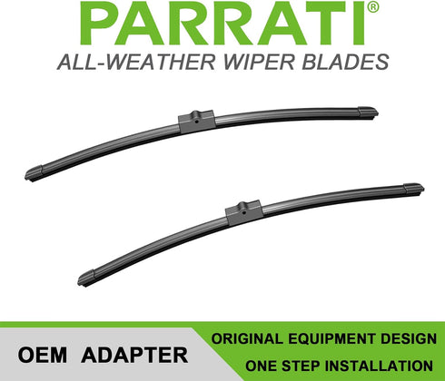 PARRATI® 24 Inch & 24 inch of High Performance Premium All-Season Automotive Replacement Windshield Wiper Blades, Easy DIY Install & Superior Road...
