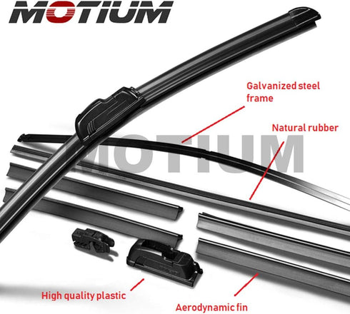 MOTIUM OEM QUALITY Premium All-Season Windshield Wiper Blades (22"+22" pair for front windshield)...