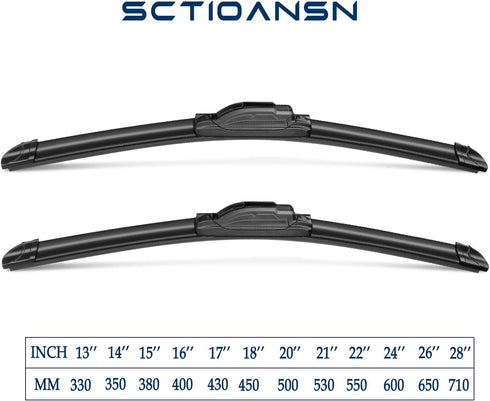 OEM Quality 26" + 18" Wiper Blades for Kia Sedona 2006-2020, Lexus CT200h 2011-2017, Jeep Cherokee-2014-2020, Automotive Replacement Windshield Wi...