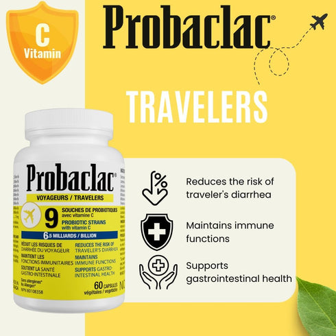 Travelers Probiotics reduce The risk of traveler's diarrhea, Maintain immune functions and help support gastrointestinal health. Contains 6.5 bill...
