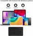 FLY WAY Portable Wireless Bluetooth 3.0 Keyboard,Ultra-Slim Mini Keypad 78 Keys Rechargeable Bluetooth Keyboard for iOS Android Windows Tablets an...