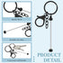 12 Pcs Beadable Keychains Bars Bulk for Keychain Making Blank Beaded Metal Keychain for Craft Keychain DIY Gift(Black)...