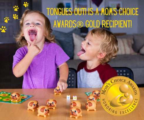 BLUE ORANGE GAMES Tongues Out! The Squishy, Squeezy Preschool and Children Game - Educational Puppy Fidget Memory Color Matching Fun 2-4 Players f...