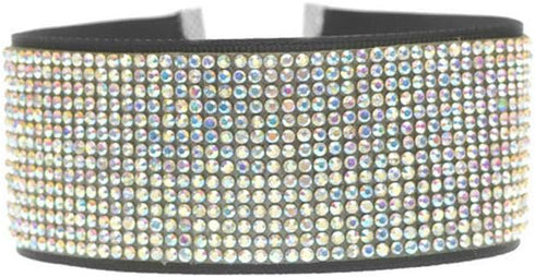 Shining Crystal Rhinestone Choker Necklace Pendant Statement Necklaces Wide Collar Necklaces for Women Nightclub Party Jewelry (Color1)...