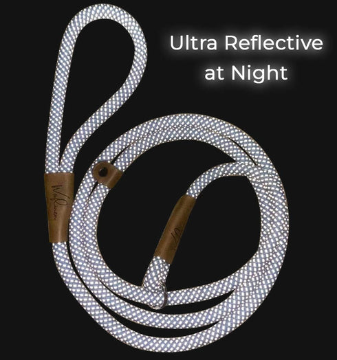 Ultra Reflective Premium Dog Slip Leash Made from Mountain Climbing Rope - Great for Training and The Strongest Pullers 6 Foot (Pink Marshmallow)...