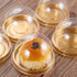 EchoDone 50 Set Clear Plastic Mini Cupcake Boxes Muffin Pod Dome Muffin Single Container Box Wedding Birthday Boxes (Gold)...