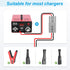 50Amp 10Awg Battery Quick Connect Electric Forklift Cable with O Ring Terminal?2Pcs 32cm/1ft with Quick Connector for Carts, Sightseeing Car, Batt...