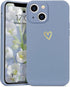 for iPhone 13 Case Cute Slim Shockproof Phone Case with Wireless Charging Support and Protection, Blue Grey......