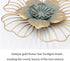 Funerom Golden Floral Wall Decoration Metal Flower Wall Decor 11x1.5x11 inches...