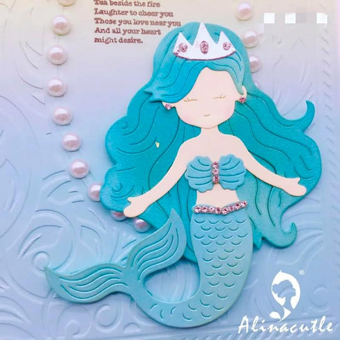 1pc Mermaid Sea Daughter Doll Dies Metal Cutting Die Cut for Paper Craft Handmade Card Making Greeting Cards Decoration Alina Craft Art Template...