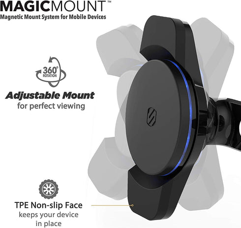 SCOSCHE MCQVP-XTET MagicMount Charge3 10W Magnetic Qi-Certified FreeFlow Wireless Vent Charging Mount...