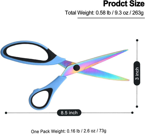 8.5" Scissors All Purpose, Multipurpose Scissors 3 pack Bulk Ultra Sharp Blade Shears, Comfort-Grip Sturdy Scissors for School Office Home Sewing ...