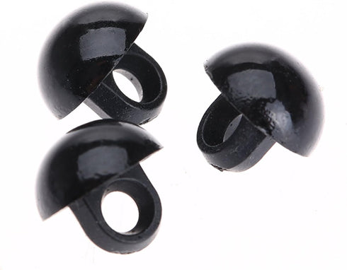 dophee 100Pcs Black Plastic Safety Eyes, DIY Craft Eyes Type Mushroom Domed Round Buttons Sewing Shank for Bear Amigurumi Crochet Puppet Plush Stu...