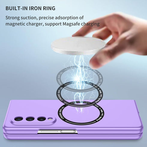 CCSamll Magnetic Phone Case for Samsung Galaxy Z Fold3 5G Compatible with Magsafe, Military-Grade Shockproof Case with Built-in Magnet Circle for ...