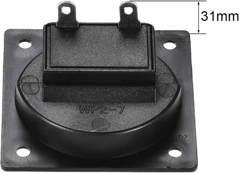 uxcell 2 Ways Spring Speaker Terminal Clip Push Release Connector Audio Cable Terminals Strip Block Black Red WP2-7 2Pcs...