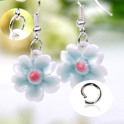 1000 Pcs Silver Plated Jump Rings Split Rings Circle Clasp Connecting Rings Jewelry, Chainmaille Rings Charm Ring Clasp Connector Rings Charm Loop...