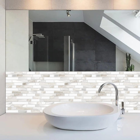 STICKGOO Thicker Design Peel and Stick Tile Backsplash, 12”×12”Stick on Backsplash for Kitchen, Self Adhesive Tile for Kitchen Backsplash and Bath...