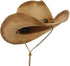 MG Tea Stain Raffia Straw Cowboy Hat (Natural), Natural Tea, Size One Size...