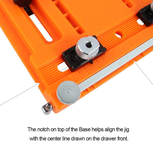O'SKOOL Cabinet Hardware Jig Tool,Adjustable Drill Template Guide, Adjustable Punch Locator Drill, Knob and Pull Drilling Guide...
