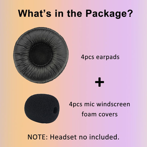 Ear Cushions for Plantronics Headset, 50mm Replacement Headphone Earpads Covers for Plantronics HW251N 510 520 Blackwire 3210 3220 3310 3320 Jabra...