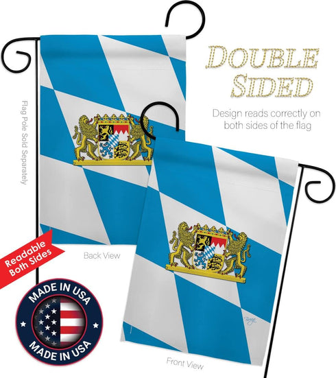 Breeze Decor Bavaria Garden Flag Regional Nation International World Country Particular Area House Decoration Banner Small Yard Gift Double-Sided,...
