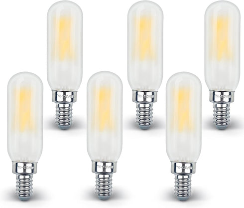 Frosted Light Bulbs E12 LED Bulb 40W Warm White 2700K, Chandelier Light Bulb Frosted, E12 Candelabra Light Bulb 40 Watt Equivalent T6 Tubular Cand...