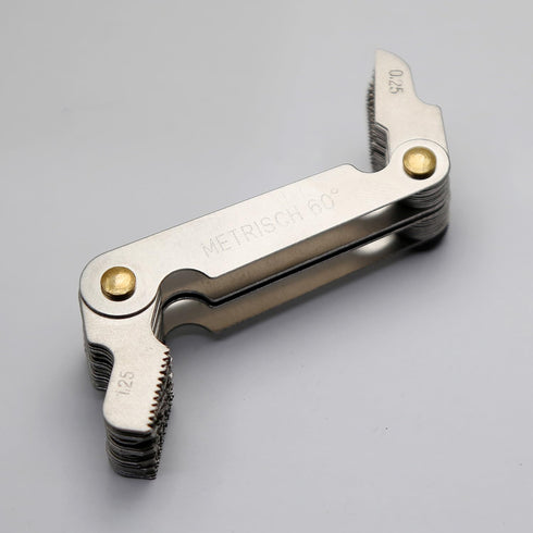 YEEZET 58PCS Thread Pitch Gauge Stainless Steel 24pcs Metric 60 Degree & 28pcs Imperial 55 Degree & 6pcs US 60 Degree Screw Gauge for Industrial M...