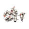 Red&Black Chassis Panel Mount Female Socket RCA Phono Solder Connector - Pack of 10...