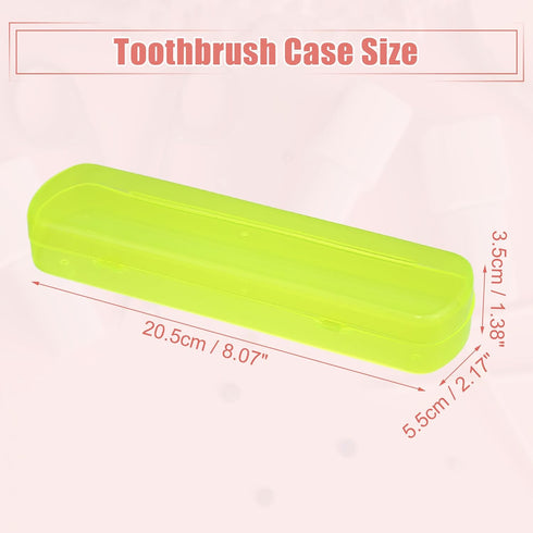 VOCOSTE Toothbrush Travel Case, Plastic, Lightweight Traveling Toothbrush Holders Case, for Travel Business, Yellow, 2.17"x1.38"x8.07"...