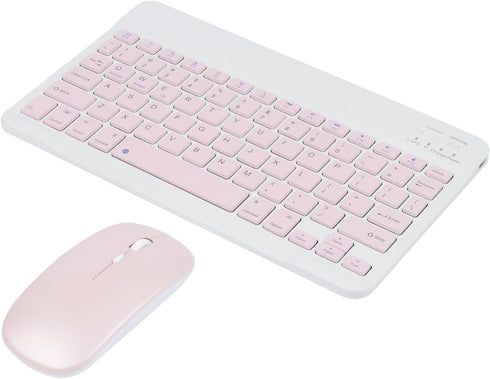 Bluetooth Keyboard and Mouse Combo Ultra-Slim Portable Rechargeable Compact Wireless Mouse Keyboard Set for Pad/iPad Pro/iPad Mini/iPad Air Mac OS...