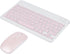 Bluetooth Keyboard and Mouse Combo Ultra-Slim Portable Rechargeable Compact Wireless Mouse Keyboard Set for Pad/iPad Pro/iPad Mini/iPad Air Mac OS...