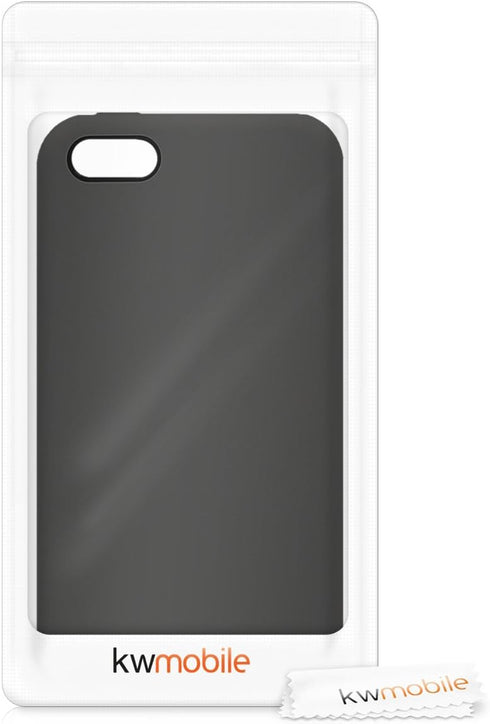 kwmobile Case Compatible with Apple iPhone SE (1.Gen 2016) / iPhone 5 / iPhone 5S Case - TPU Silicone Phone Cover with Soft Finish - Black Matte...
